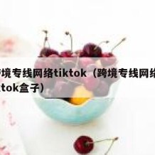 跨境专线网络tiktok（跨境专线网络tiktok盒子）