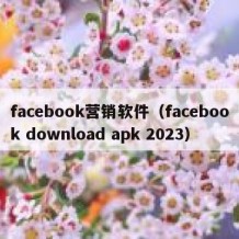 facebook营销软件（facebook download apk 2023）