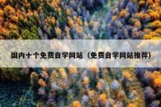 国内十个免费自学网站（免费自学网站推荐）