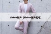 tiktok矩阵（tiktok矩阵起号）