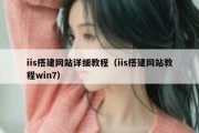 iis搭建网站详细教程（iis搭建网站教程win7）
