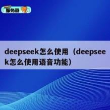 deepseek怎么使用（deepseek怎么使用语音功能）