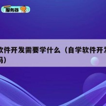 自学软件开发需要学什么（自学软件开发好找工作吗）