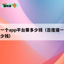 搭建一个app平台要多少钱（百度建一个网站多少钱）