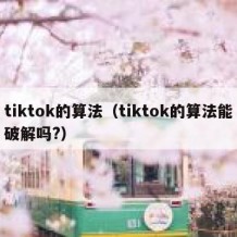 tiktok的算法（tiktok的算法能破解吗?）