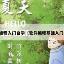 软件编程入门自学（软件编程基础入门培训）