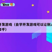 自学开发游戏（自学开发游戏可以让别人玩赚钱吗知乎）
