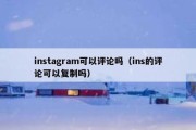 instagram可以评论吗（ins的评论可以复制吗）