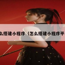 怎么搭建小程序（怎么搭建小程序平台）