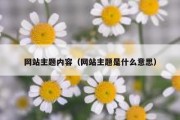 网站主题内容（网站主题是什么意思）