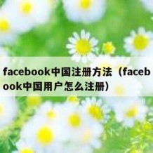 facebook中国注册方法（facebook中国用户怎么注册）
