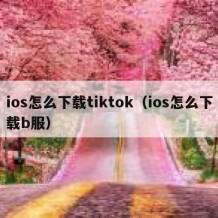 ios怎么下载tiktok（ios怎么下载b服）