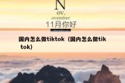 国内怎么做tiktok（国内怎么做tik tok）