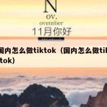 国内怎么做tiktok（国内怎么做tik tok）