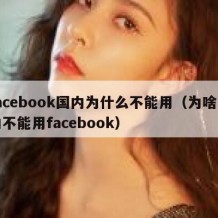 facebook国内为什么不能用（为啥国内不能用facebook）