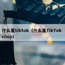 什么是tiktok（什么是TikTok shop）