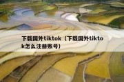 下载国外tiktok（下载国外tiktok怎么注册账号）