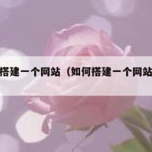 如何搭建一个网站（如何搭建一个网站html）