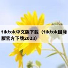 tiktok中文版下载（tiktok国际版官方下载2023）