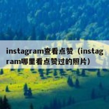 instagram查看点赞（instagram哪里看点赞过的照片）