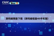 源码编辑器下载（源码编程器40手机版）
