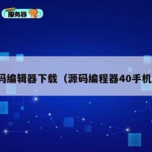 源码编辑器下载（源码编程器40手机版）