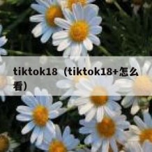 tiktok18（tiktok18+怎么看）