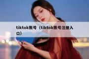 tiktok账号（tiktok账号注册入口）