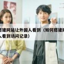 如何搭建网站让外国人看到（如何搭建网站让外国人看到访问记录）