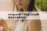 instagram赞了评论后（ins点赞评论主人能看见吗）