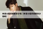 申请小程序需要多少钱（申请小程序需要多少钱呢）