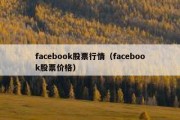 facebook股票行情（facebook股票价格）