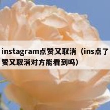 instagram点赞又取消（ins点了赞又取消对方能看到吗）