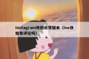 instagram快拍点赞版本（ins快拍有评论吗）