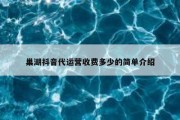 巢湖抖音代运营收费多少的简单介绍