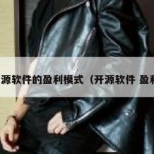 开源软件的盈利模式（开源软件 盈利）