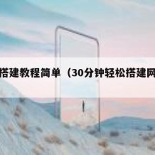 网站搭建教程简单（30分钟轻松搭建网站应用）