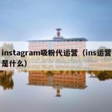 instagram吸粉代运营（ins运营是什么）