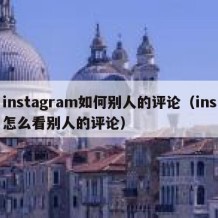 instagram如何别人的评论（ins怎么看别人的评论）