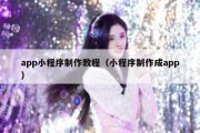 app小程序制作教程（小程序制作成app）