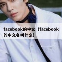 facebook的中文（facebook的中文名叫什么）