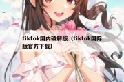 tiktok国内破解版（tiktok国际版官方下载）