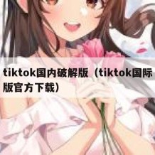 tiktok国内破解版（tiktok国际版官方下载）