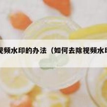 去除视频水印的办法（如何去除视频水印的方法）