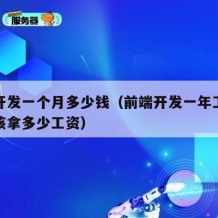 前端开发一个月多少钱（前端开发一年工作经验应该拿多少工资）