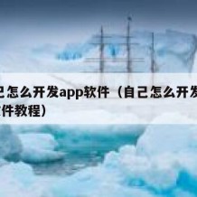 自己怎么开发app软件（自己怎么开发app软件教程）