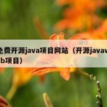 免费开源java项目网站（开源javaweb项目）