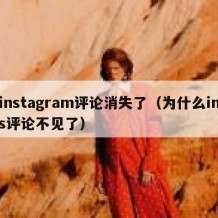 instagram评论消失了（为什么ins评论不见了）