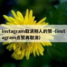 instagram取消别人的赞（instagram点赞再取消）