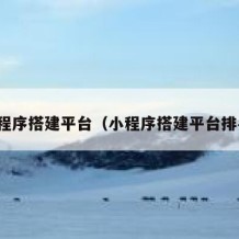 小程序搭建平台（小程序搭建平台排名）